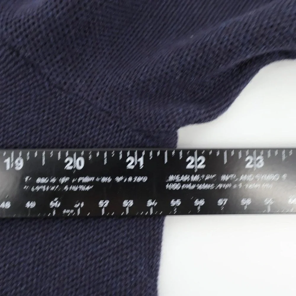 Polo Ralph Lauren Waffle Knit Sweater Navy‎ Blue Long Sleeve Men L